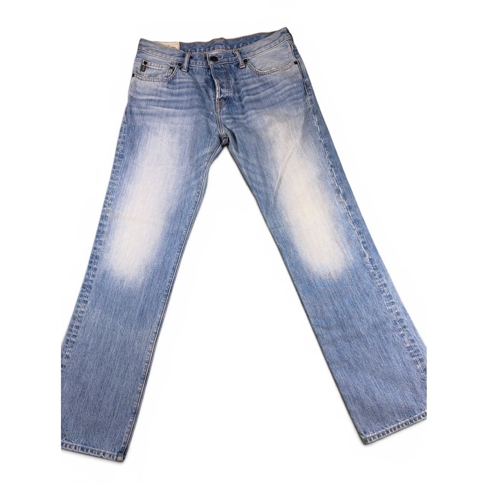 Abercrombie & Fitch The A&F Boot Jeans Mens 32x32 Light Wash Denim Button Fly